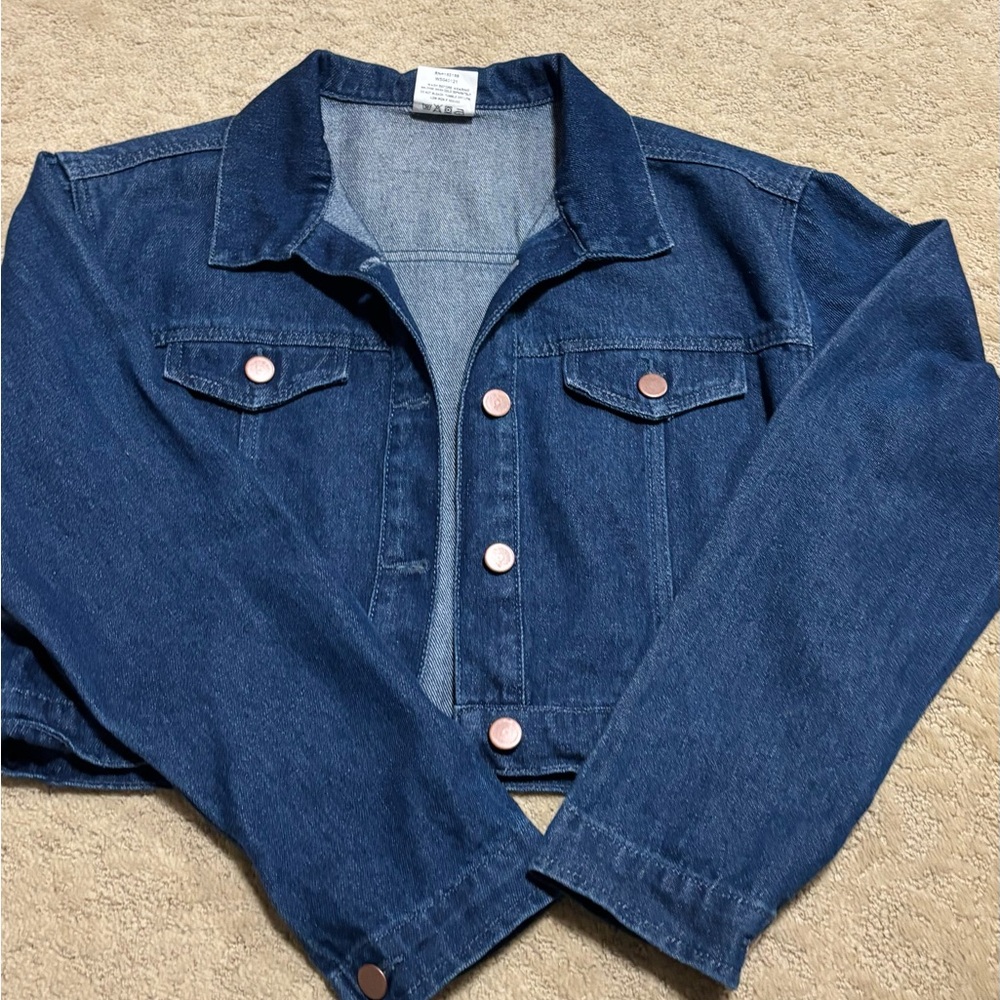 Blue Denim Jacket crop soft